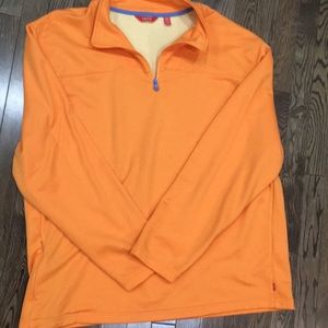 Men’s pullover Orange with 1/4 zipper XXL